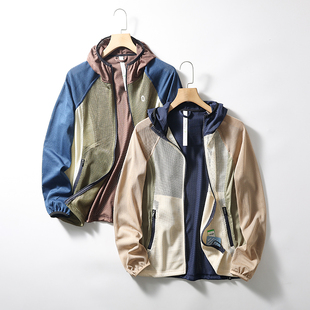 科技网眼透气！潮流拼接撞色！春夏情侣款户外里面防晒皮肤衣外套