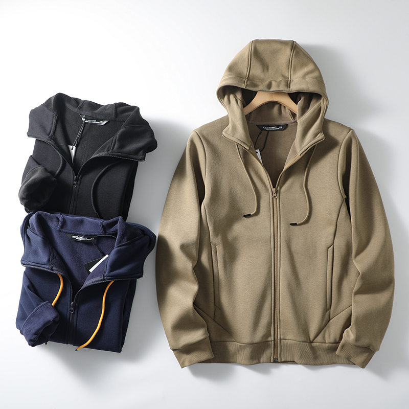 加厚加绒连帽卫衣连帽开衫上衣潮