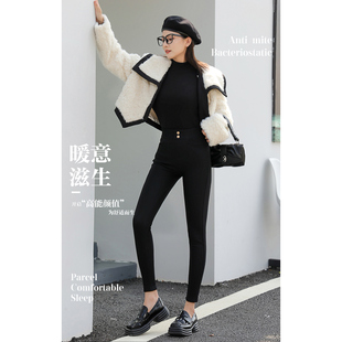 一条过冬！360 °高弹！秋冬女士科技三防加绒保暖抗寒高腰小黑裤