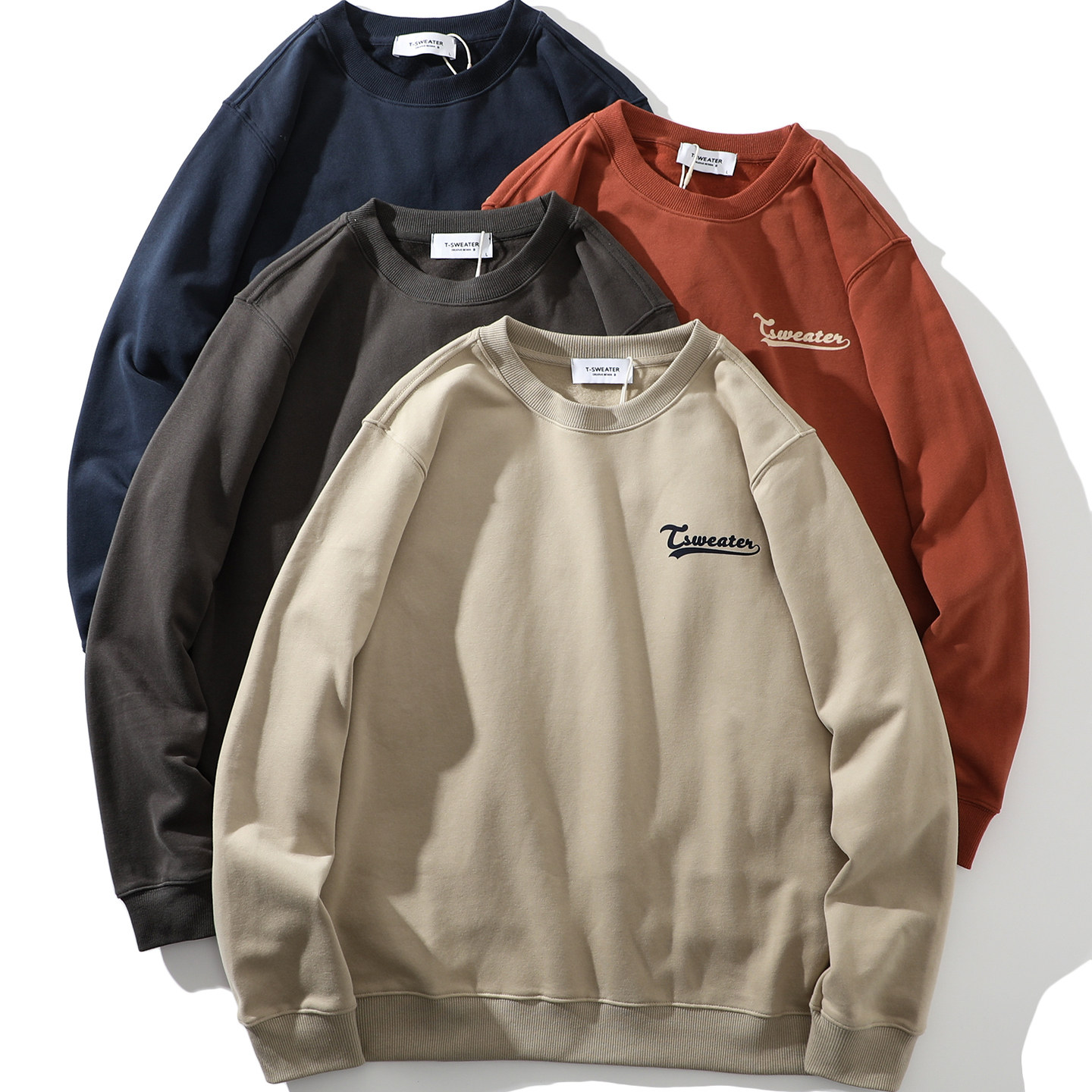 HK潮簰订单！复古潮流印花！秋冬男时尚圆领百搭休闲长袖抓绒卫衣,男装,卫衣,淘宝优惠券,粉丝福利购,淘宝优惠卷