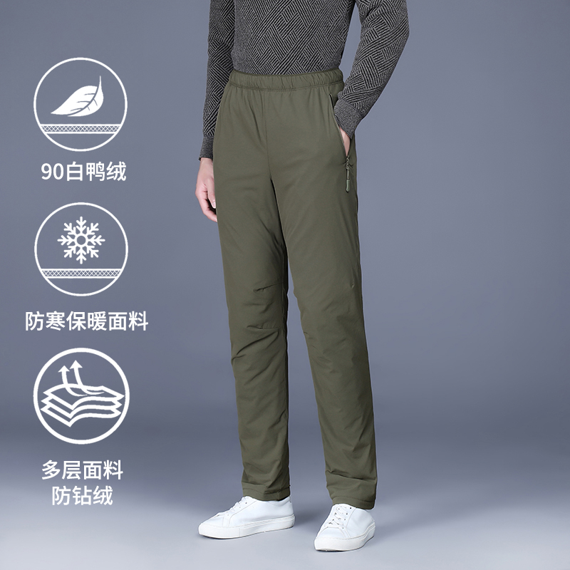 户外防风防水高端冲锋鸭绒羽绒裤