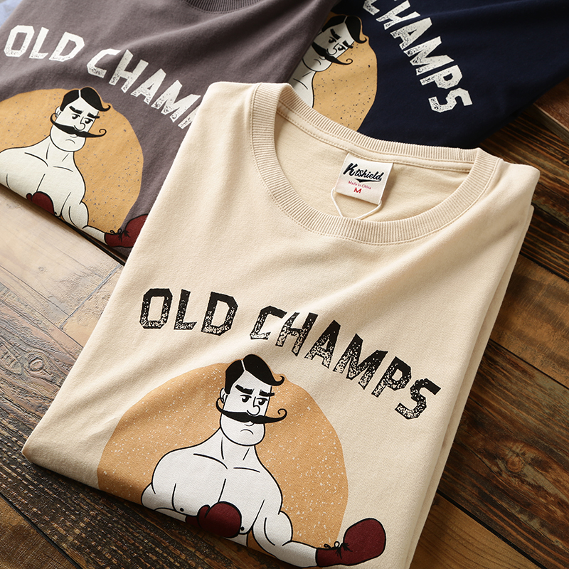 水洗全棉磨毛时尚印花短袖T恤衫