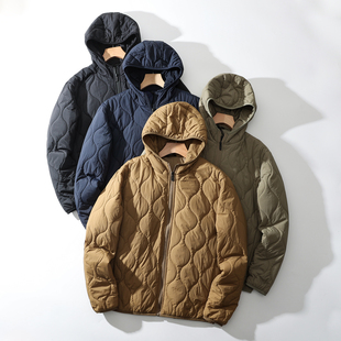 复古葫芦形绗缝！户外防泼水！秋冬男女款轻便保暖连帽棉服外套潮