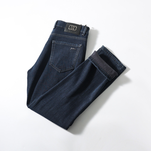 加绒加厚 水洗高弹力直筒牛仔裤 保暖舒适 男士 秋冬款 过冬苾备