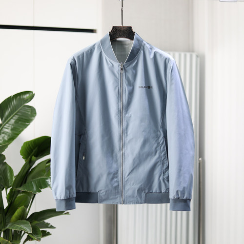 男双面穿舒适挺括棒球领夹克外套