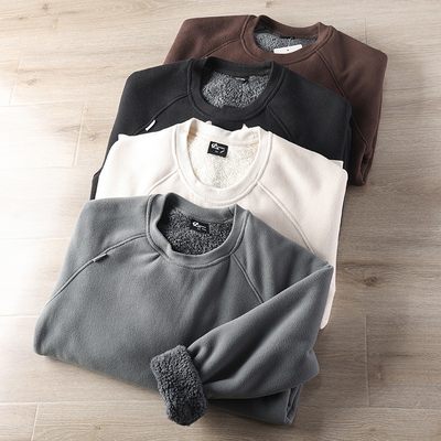 摇粒绒羊羔绒卫衣加厚羊羔绒