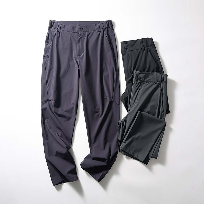 轻量防水透气！四面弹！3D立裁！夏季薄款男士半松紧腰纯色休闲裤,男装,休闲裤,淘宝优惠券,粉丝福利购,淘宝优惠卷