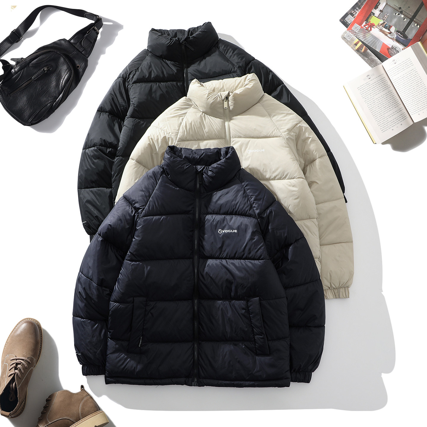 600+超高蓬松！防风保暖！秋冬男防泼水立领加厚绗棉休闲棉服外套,男装,棉衣,淘宝优惠券,粉丝福利购,淘宝优惠卷