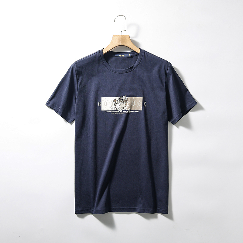 吸湿透气全棉龙图腾印花短袖T恤