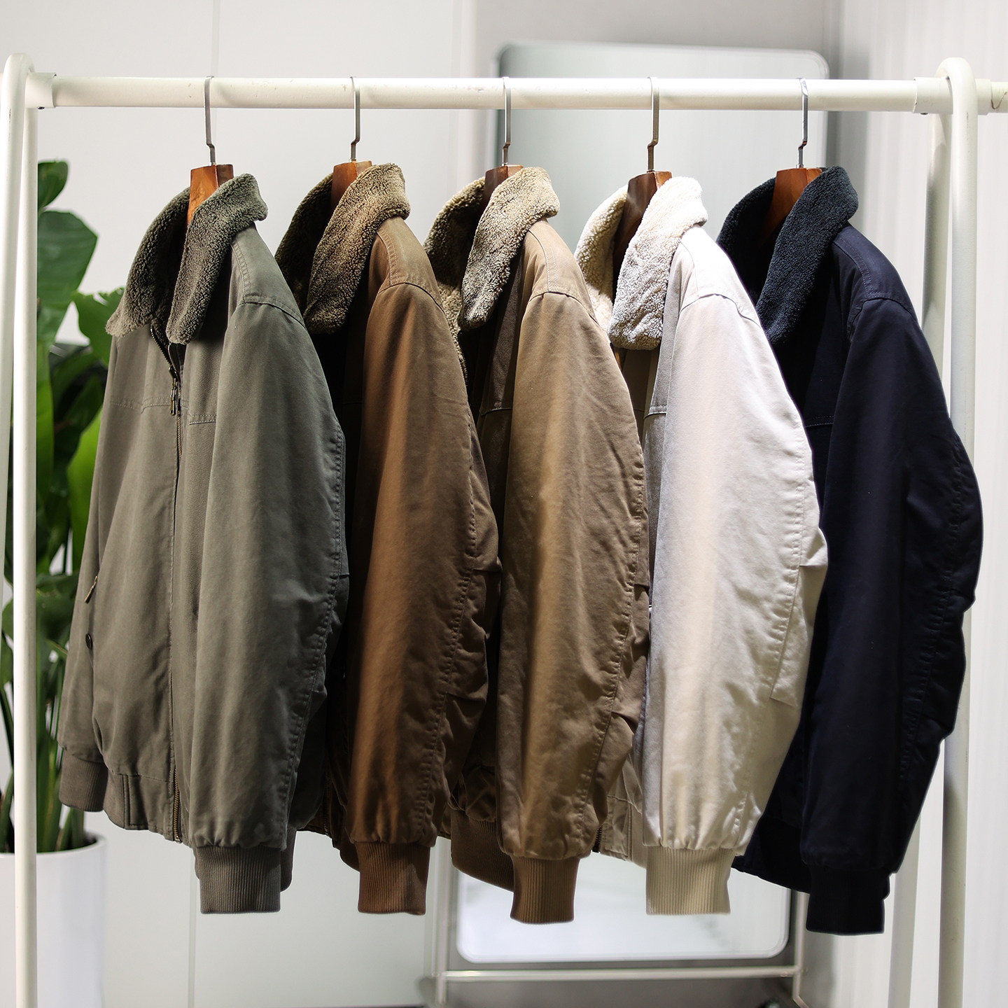 男士双面穿加厚仿羊羔绒保暖棉衣