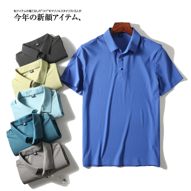 外贸男夏季轻商务休闲短袖T恤衫