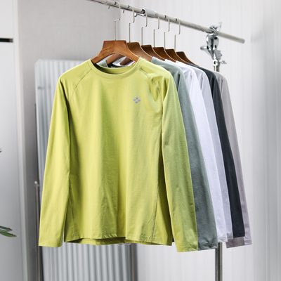 男腋下冲孔透气弹力运动防晒T恤