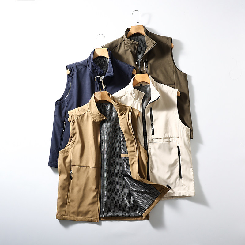 重磅户外！透气防泼水！秋季新款男士时尚立领防风多口袋马甲背心,男装,背心,淘宝优惠券,粉丝福利购,淘宝优惠卷