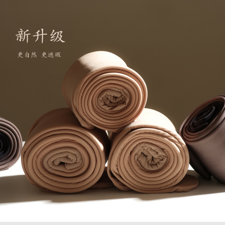 双层超自然假透肉打底裤连裤袜女