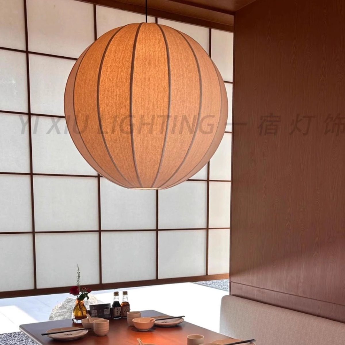 会所餐厅吊灯茶室阳台饭店过道日式中古圆形客厅亚麻个性北欧灯具,家装灯饰光源,酒店/宴会厅/餐饮吊灯,淘宝优惠券,粉丝福利购,淘宝优惠卷