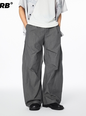 RHRB休闲透气香蕉美式尼龙冲锋速干长裤夏季简约工装伞兵裤男夏天