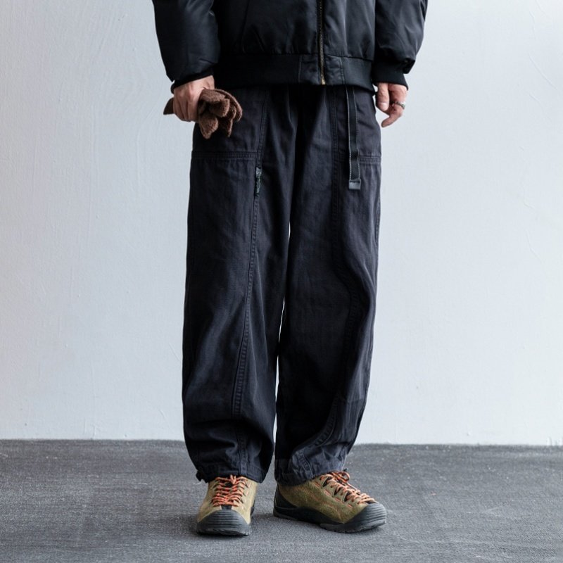 美式潮牌复古直筒工装裤男春秋季基础百搭宽松束脚阔腿休闲长裤子