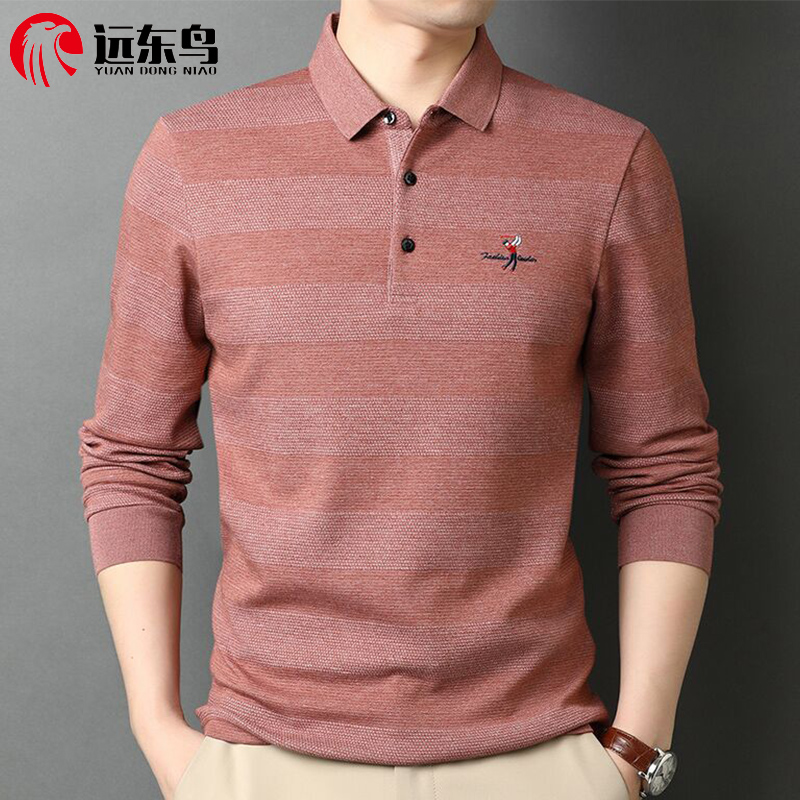 中老年人男士长袖T恤爸爸春秋装