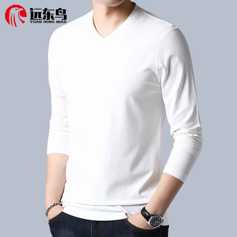 长袖上衣服保暖打底秋衣男士t恤