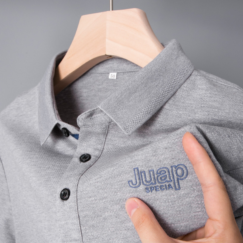 中年男士短袖t恤纯色爸爸夏装