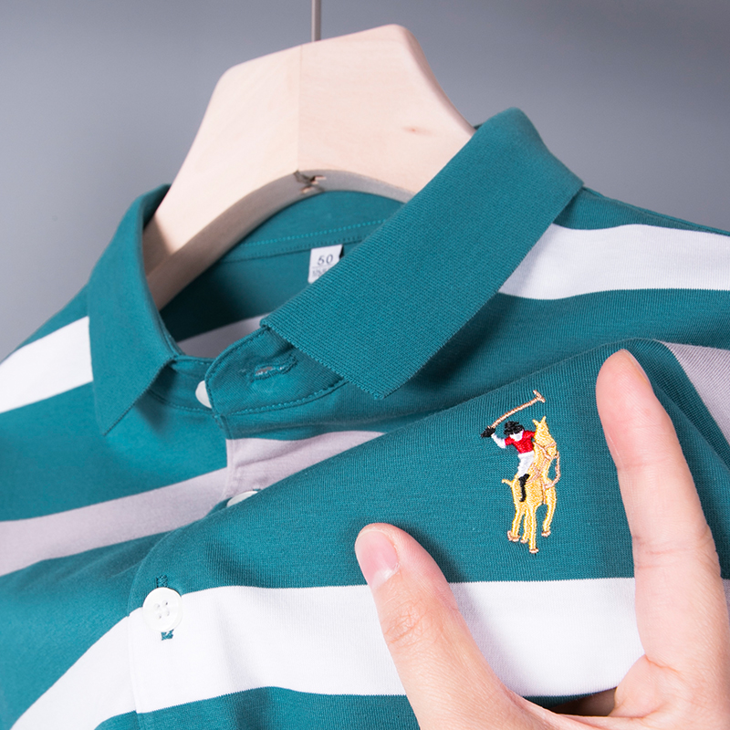 中年男士短袖冰丝纯棉爸爸夏装