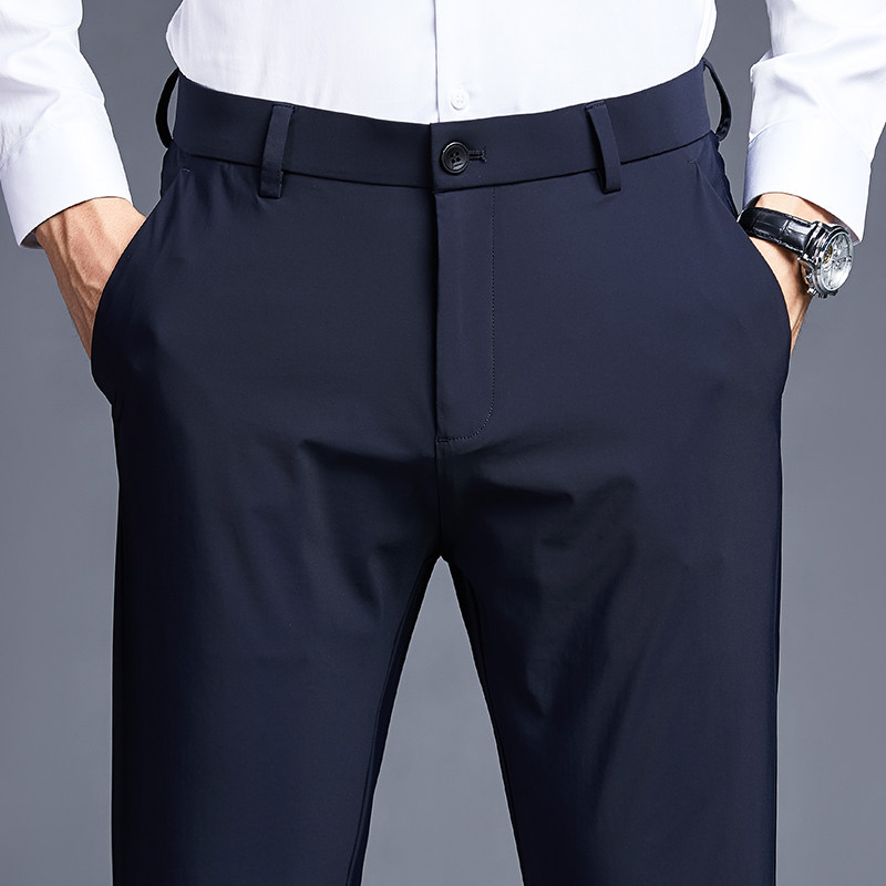 中年男士休闲裤男裤子爸爸装新款冰丝凉感西裤衬衫搭配polo衫