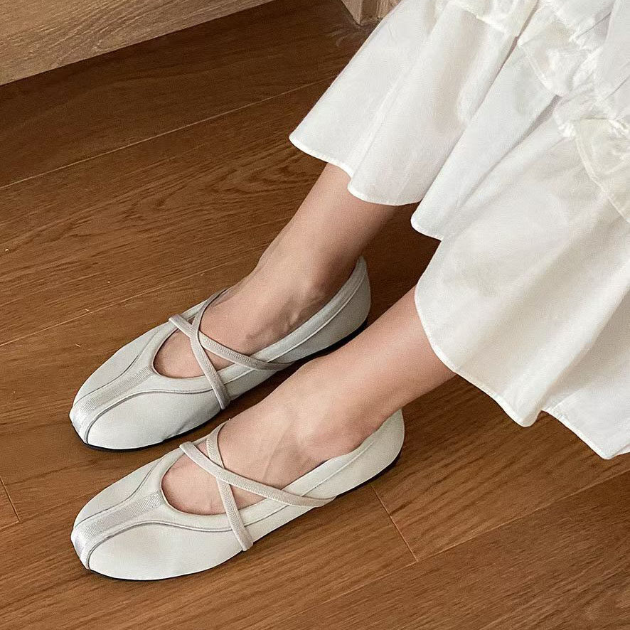 苏木槿复古显瘦交叉带软底平底一脚蹬芭蕾舞鞋单鞋休闲鞋女2026春,女鞋,时尚芭蕾鞋,淘宝优惠券,粉丝福利购,淘宝优惠卷