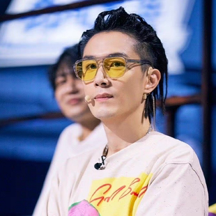 这就是街舞5李承铉同款眼镜太阳镜透明方框黄色墨镜嘻哈眼镜男女