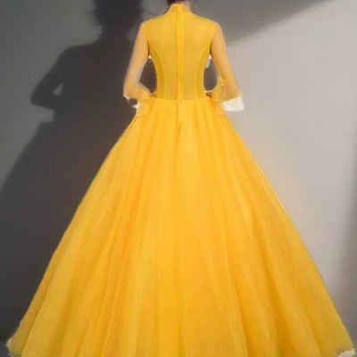 彩纱婚纱学生表演礼服长款