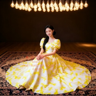 晚礼服蓬蓬裙独唱主持演出服声乐艺考学生唱歌美声礼服女长款显瘦