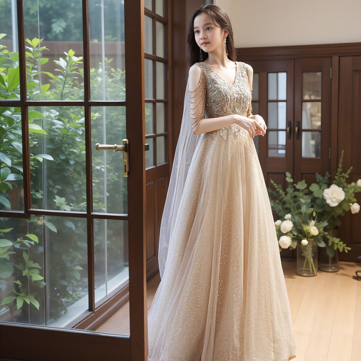 晚礼服女大童生日宴会连衣裙