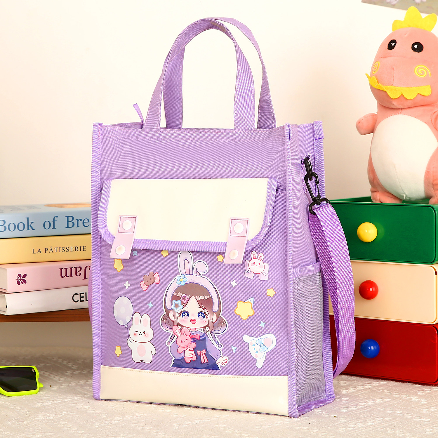 可爱卡通美术袋大容量手提袋小学生兴趣班文件袋儿童可单肩作业袋,文具电教/文化用品/商务用品,文件袋/资料袋/试卷收纳袋,淘宝优惠券,粉丝福利购,淘宝优惠卷