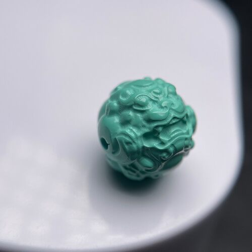 绿松石貔貅珠配饰手串配珠diy手工配件原矿精工雕刻湖北高瓷文玩