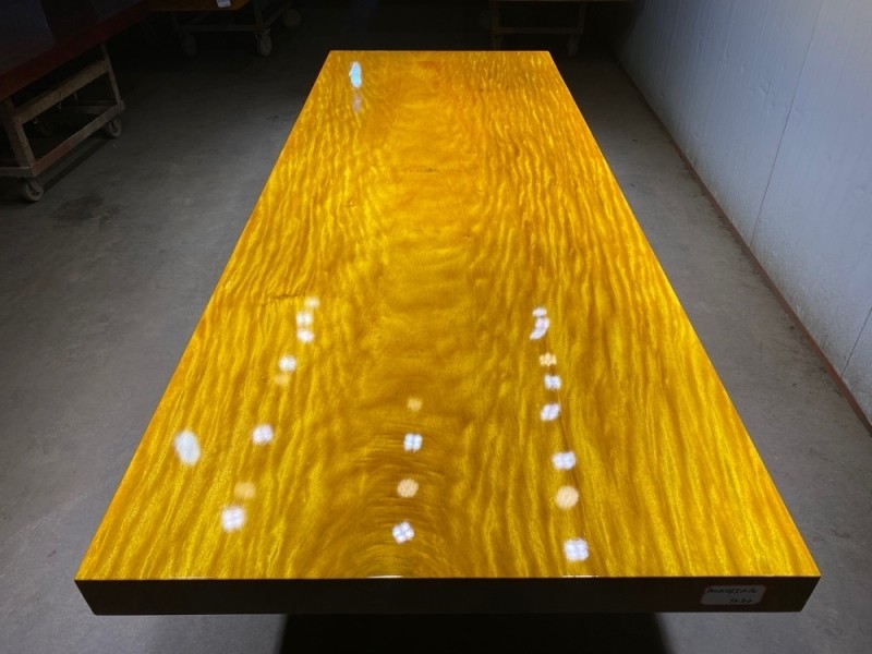 名贵非洲金丝楠实木大板全方 300*111.5*10实木水波纹办公会议桌