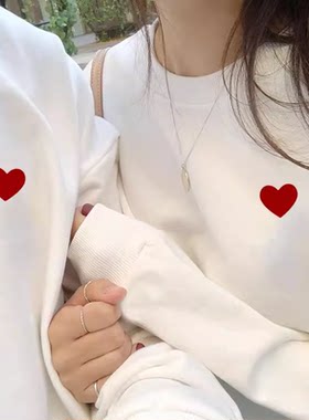 情侣装白色卫衣结婚照订婚宴冬季长袖正式上衣证件照男女加厚加绒