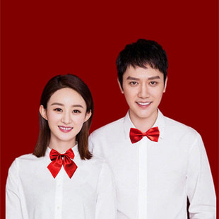 结婚登记照情侣服装秋春长袖大码衬衫男女同款拍照男女领证件照衬