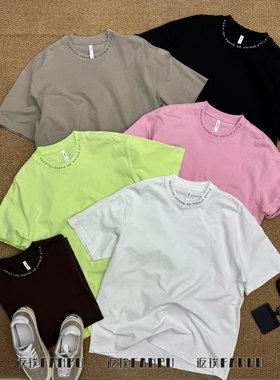 2026春夏潮 多色圆领短袖T恤男士卫衣落肩袖打底衫内搭上衣008139