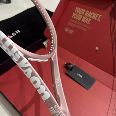 代购Wilson shift 99L V1 威尔胜玫瑰金粉定制刻字比赛专业网球拍