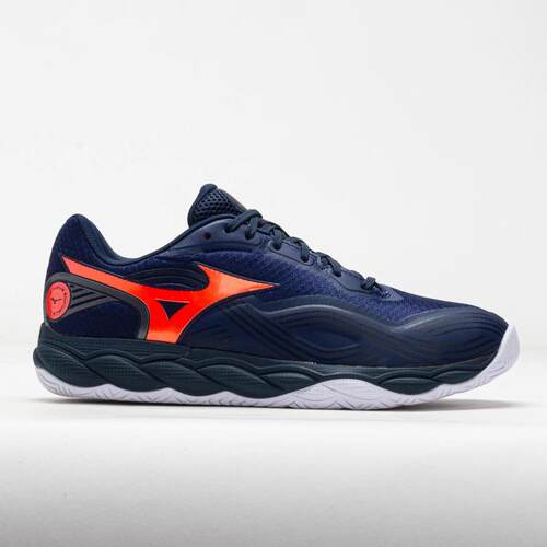 海外代购Mizuno/美津浓男士网球鞋缓震防滑耐磨轻量蓝橙配色