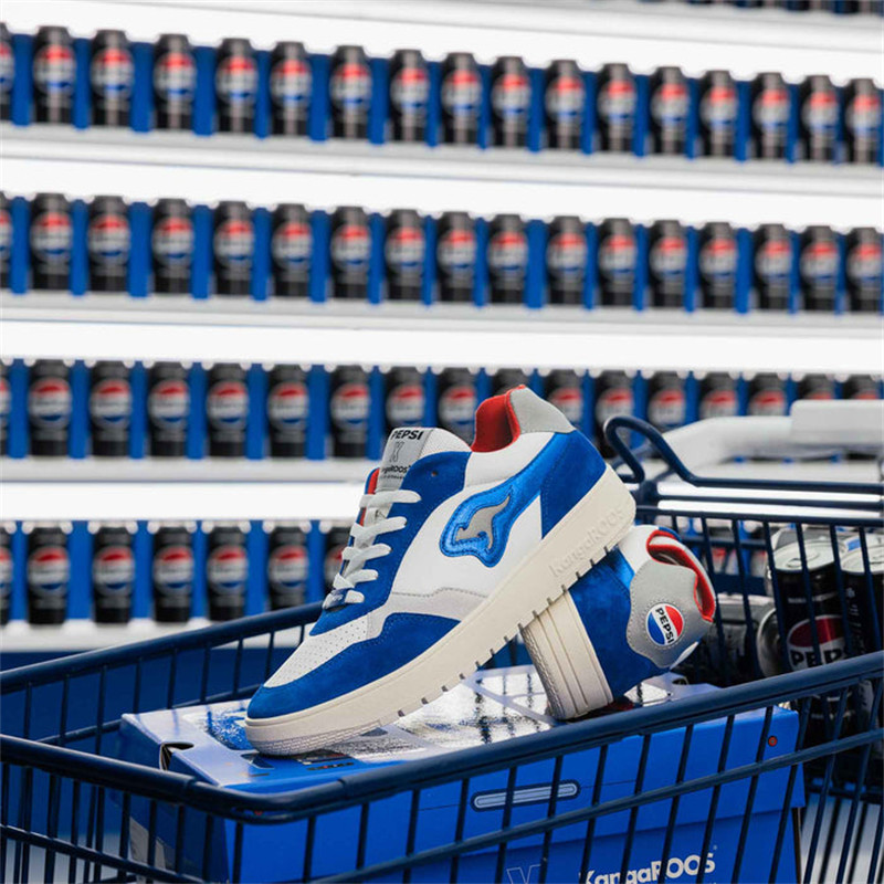 KangaROOS x PEPSI德国袋鼠联名百事可乐男女低帮运动鞋限量新款