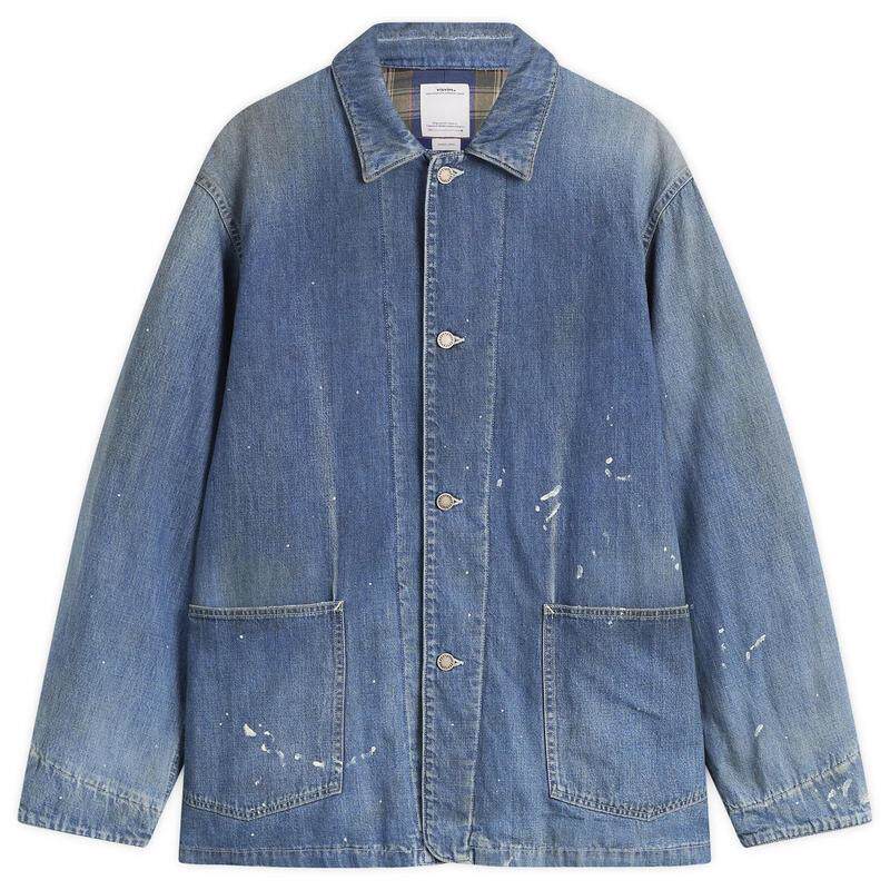 代购visvim衬衫男士夹克保暖防风牛仔加绒户外春秋外套爆款