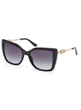 代购GUESS女士太阳镜防紫外线遮光抗眩光清晰视野方形框黑色镜框