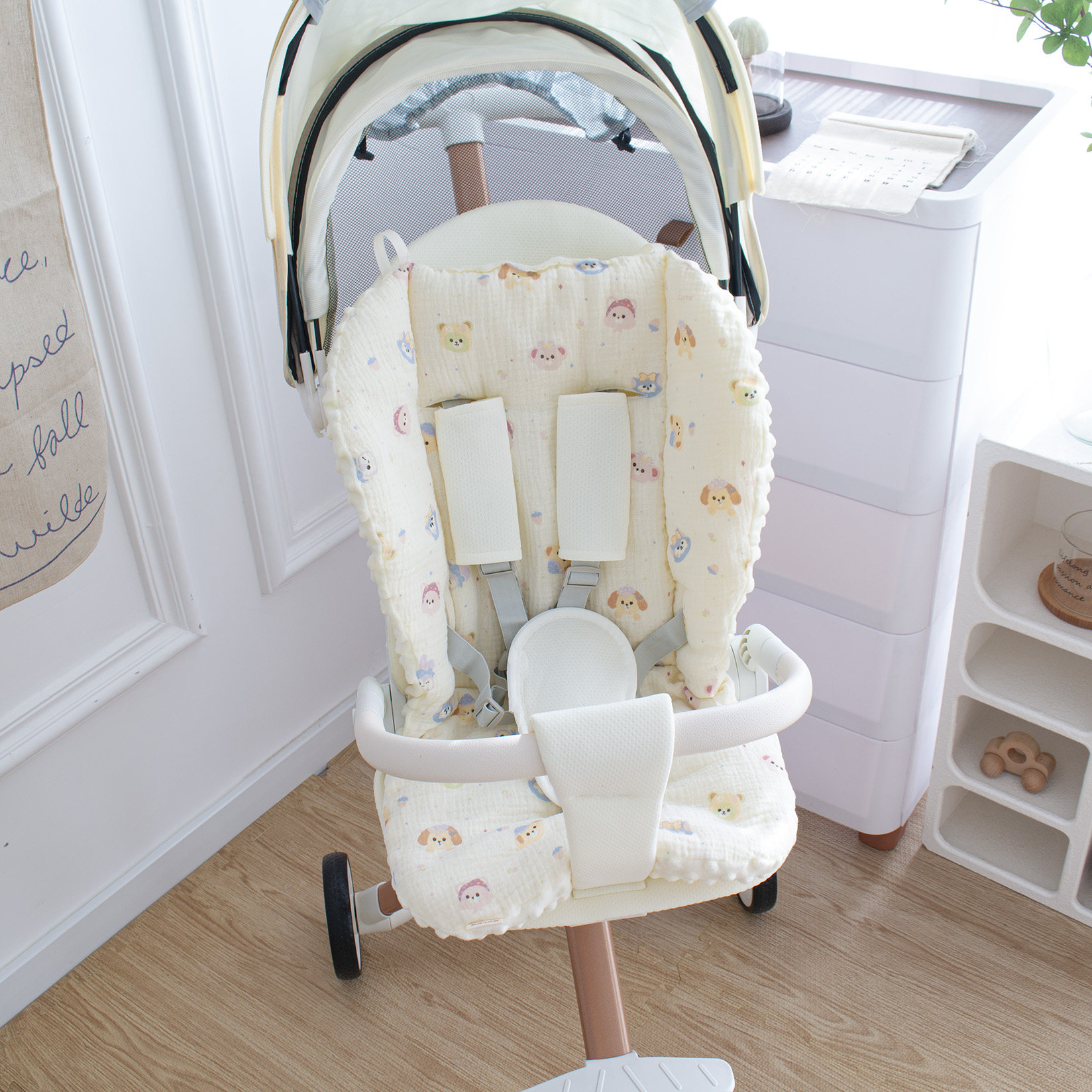 婴儿车垫子遛娃神器推车棉坐垫宝宝安全座椅秋冬靠垫纯棉,婴童用品,推车配件,淘宝优惠券,粉丝福利购,淘宝优惠卷