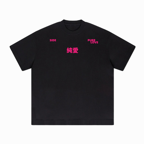 圆领纯棉美式短袖SIDEpurelove