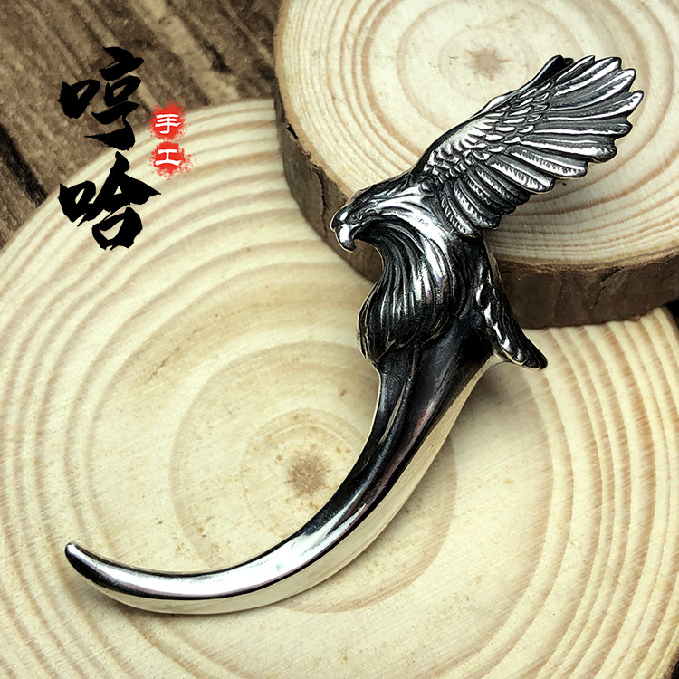 fate-co哼哈手工鹰爪吊坠925纯银日韩潮牌印第安风格navajo定制