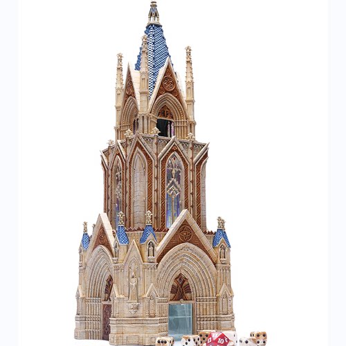 桌游专用哥特风建筑模型