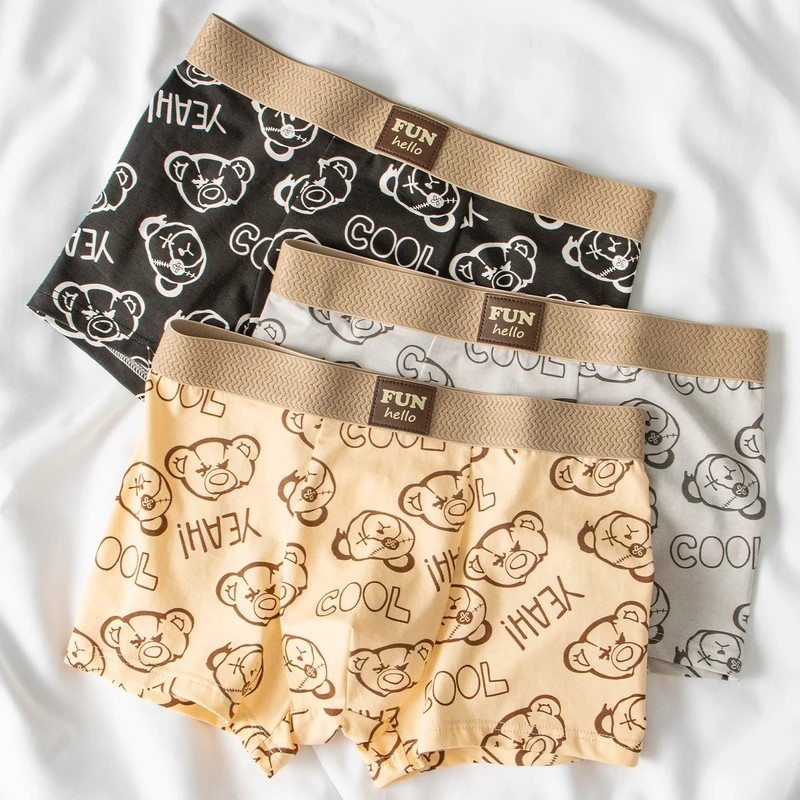 可爱卡通纯棉男士内裤