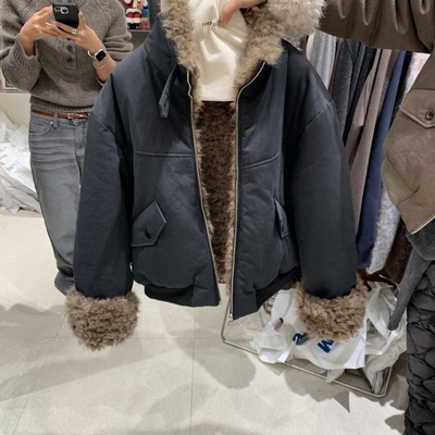 TEMPTING东大门㊣直邮女士新品时尚25秋冬真品热卖夹克两面