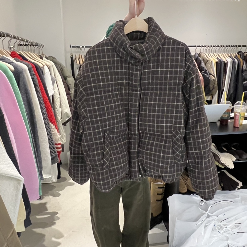 PLATE东大门㊣代购女装新品休闲真品时尚25秋冬短款羽绒服鸭绒