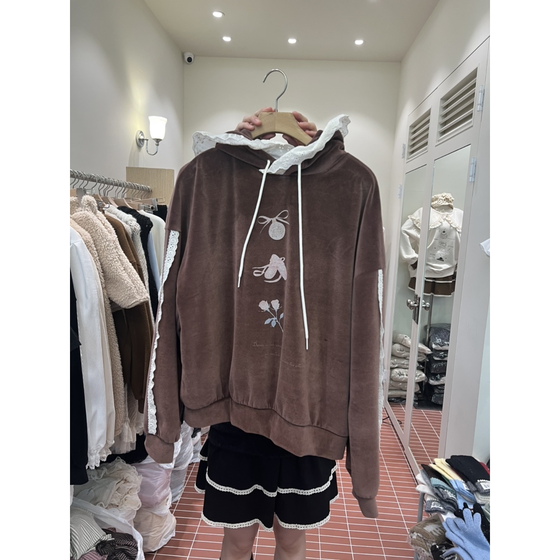 BE&be东大门㊣直邮女装新品时尚人气休闲推荐卫衣丝绒连帽